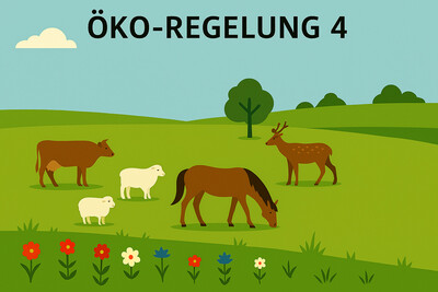 Öko-Regelung 4 - © Bild erstellt mit Hilfe von KI über Microsoft Copilot. Öko-Regelung 4