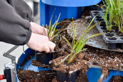 Topfmaschine. - © Andreas Teichler Ausbildung im Zierpflanzenbau