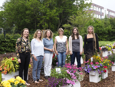 Von links nach rechts: Gerlind Hammann (Koordination Süd-West), Katja Arndt (GK und RK Nord), Anette Stadler (betriebswirtschaftliche Begleitung), Melanie Bank (RK West), Anna-Victoria August (RK Ost) und Ronja Fritzsche (RK Süd)