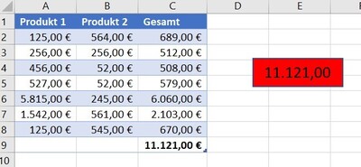 Dynamische Autoform in Excel