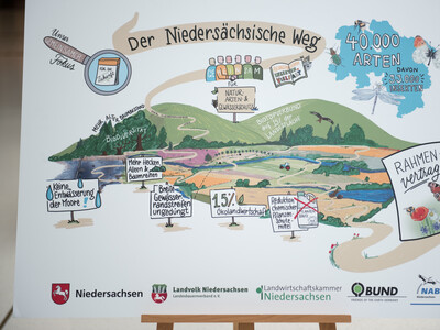 Pressekonferenz der Allianzpartner der Vereinbarung Der Niedersächsische Weg in Hannover: Am 29.10.2020 wurden die ausgehandelten Eckpfeiler für mehr Natur- und Artenschutz vorgestellt und diese erneut mit einer Unterschrift bekräftigt.