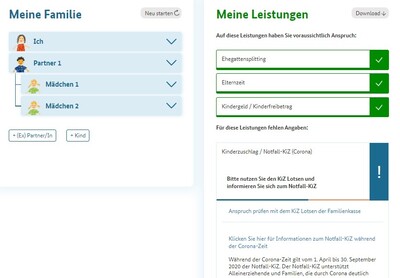 Über das Infotool des Bundesfamilienministeriums ist schnell ermittelt, welche Ansprüche auf finanzielle Leistungen Ihre Familie hat. www.infotool-familie.de