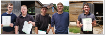 Tim Huppers, Lars Ebrecht, Ian Eikelmann, Patric Tempel und Lennart Doms - © Ingrid Schlemm Abschlussprüfung 13.07.2021
