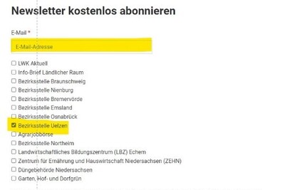 Anmeldung Newsletter Uelzen - © Anne Dirking Anmeldung Newsletter Uelzen