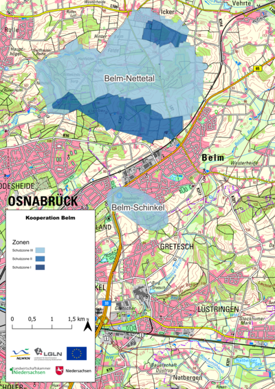 Karte Gewässerschutzkooperation Belm - © Meik Ralle Karte Gewässerschutzkooperation Belm