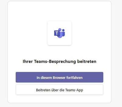 Teams-Besprechung beitreten