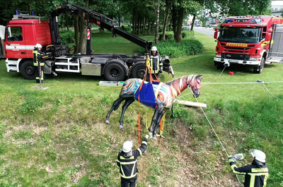 Tierrettung Pferd - © Kai-Uwe Tegenkamp / Freiwillige Feuerwehr Vechta Tierrettung Pferd