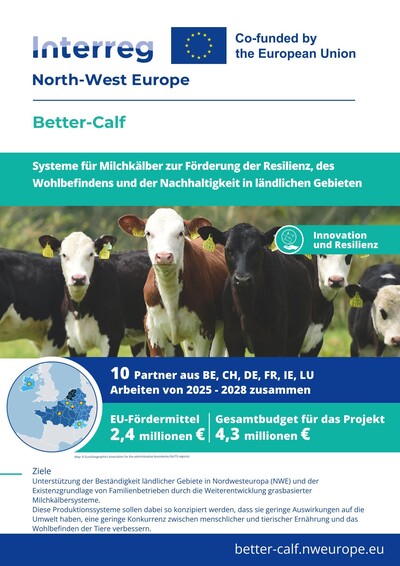 Projektposter Better-Calf - © Pauline Madrange - Institute de l'Elevage Projektposter Better-Calf