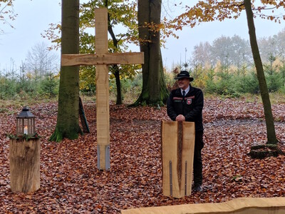 Rudolf Alteheld, bei der LWK Leiter des Geschäftsbereichs Forstwirtschaft, während der Eröffnung des RuheForst Hellwege (Samtgemeine Sottrum/ Kreis Rotenburg) am 13.11.2024.