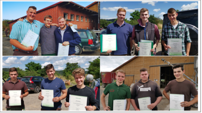 Timo Heins, Michel Allemann, Kevin Koopmann, Moritz Pape, Louis Sindram, Jan Köchermann, Philip Olligs, Florian Susuri, Ayla Schiefner, Leonard Grote, Maurice Meyer und Devin Schumann - © Ingrid Schlemm Abschlussprüfung 07.07.2021